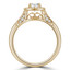 Round Diamond Marquise Halo Engagement Ring in Yellow Gold (MVS0306-Y)