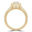 Round Diamond Pear Halo Engagement Ring in Yellow Gold with Accents (MVS0307-Y)