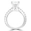 Princess Diamond Solitaire with Accents Engagement Ring in White Gold (MVS0309-W)