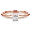 Princess Diamond Knife Edge Solitaire Engagement Ring in Rose Gold (MVSS0001-R)