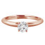 Round Diamond Knife Edge Solitaire Engagement Ring in Rose Gold (MVSS0002-R)