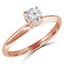 Round Diamond Knife Edge Solitaire Engagement Ring in Rose Gold (MVSS0002-R)