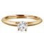 Round Diamond Knife Edge Solitaire Engagement Ring in Yellow Gold (MVSS0002-Y)