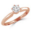 Round Diamond Tappered Knife Edge Solitaire Engagement Ring in Rose Gold (MVSS0003-R)