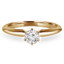 Round Diamond Tappered Knife Edge Solitaire Engagement Ring in Yellow Gold (MVSS0003-Y)