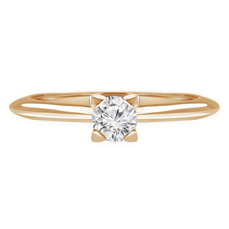 Round Diamond Knife Edge Solitaire Engagement Ring in Yellow Gold (MVSS0006-Y)
