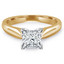 Princess Diamond Solitaire Engagement Ring in Yellow Gold (MVSS0008-Y)