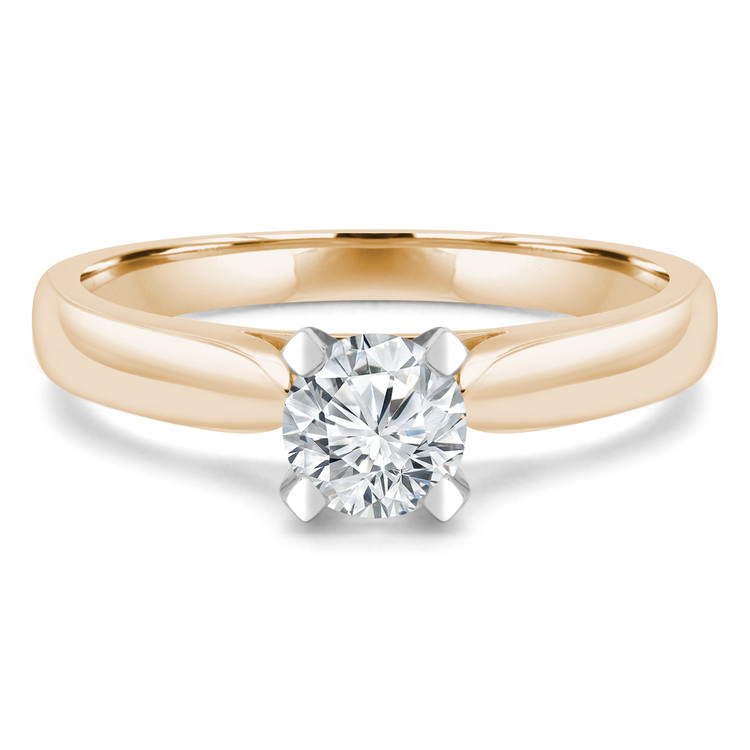 Round Diamond Solitaire Engagement Ring in Yellow Gold (MVSS0010-Y)
