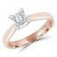 Princess Diamond Solitaire Engagement Ring in Rose Gold (MVSS0013-R)