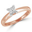 Princess Diamond V Prong Solitaire Engagement Ring in Rose Gold (MVSS0017-R)