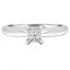 Princess Diamond V Prong Solitaire Engagement Ring in White Gold (MVSS0017-W)