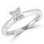 Princess Diamond V Prong Solitaire Engagement Ring in White Gold (MVSS0017-W)
