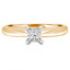 Princess Diamond V Prong Solitaire Engagement Ring in Yellow Gold (MVSS0017-Y)