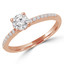 Round Diamond Solitaire with Accents Engagement Ring in Rose Gold (MVSS0021-R)