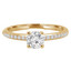 Round Diamond Solitaire with Accents Engagement Ring in Yellow Gold (MVSS0021-Y)