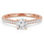 Round Diamond Solitaire with Accents Engagement Ring in Rose Gold (MVSS0022-R)