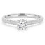 Round Diamond Solitaire with Accents Engagement Ring in White Gold (MVSS0022-W)