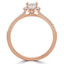 Princess Diamond Cushion Halo Engagement Ring in Rose Gold (MVSS0023-R)