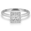 Princess Diamond Square Halo Engagement Ring in White Gold (MVSS0024-W)