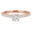 Round Diamond Solitaire with Accents Engagement Ring in Rose Gold (MVSS0025-R)