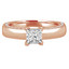 Princess Diamond Solitaire with Accents Engagement Ring in Rose Gold (MVSS0027-R)