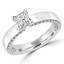Princess Diamond Solitaire with Accents Engagement Ring in White Gold (MVSS0027-W)