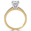 Round Diamond Solitaire with Accents Engagement Ring in Yellow Gold (MVSS0028-Y)