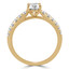 Round Diamond Solitaire with Accents Engagement Ring in Yellow Gold (MVSS0032-Y)