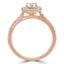Round Diamond Round Halo Engagement Ring in Rose Gold (MVSS0033-R)