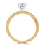 Round Diamond Solitaire with Accents Engagement Ring in Yellow Gold (MVSS0034-Y)