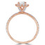 Round Diamond High Set Round Halo Engagement Ring in Rose Gold (MVSS0036-R)