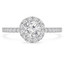 Round Diamond High Set Round Halo Engagement Ring in White Gold (MVSS0036-W)