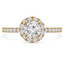 Round Diamond High Set Round Halo Engagement Ring in Yellow Gold (MVSS0036-Y)