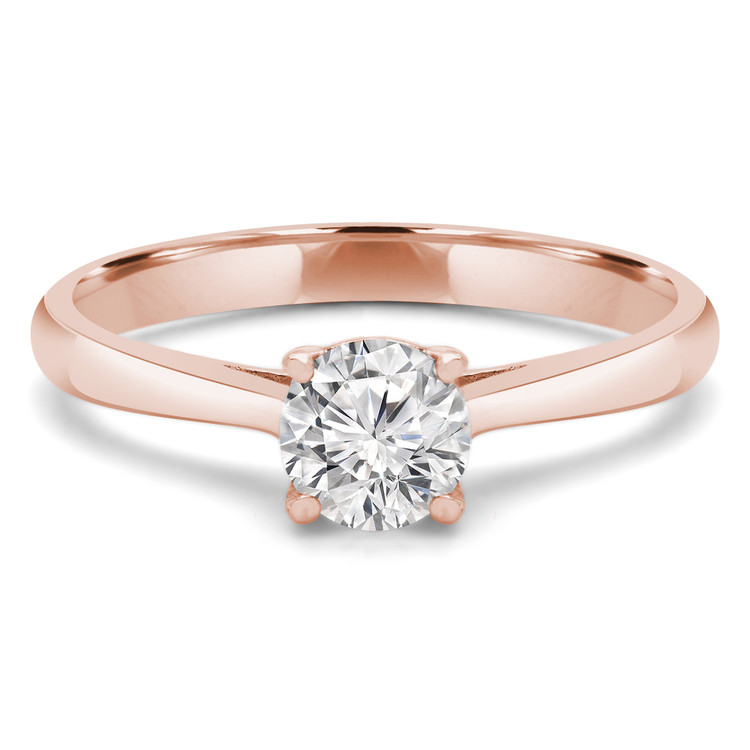 Round Diamond Solitaire Engagement Ring in Rose Gold (MVSS0041-R)