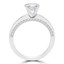 Round Diamond Solitaire with Accents Engagement Ring in White Gold (MVSS0046-W)