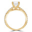 Round Diamond Solitaire with Accents Engagement Ring in Yellow Gold (MVSS0047-Y)
