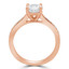 Round Diamond Solitaire with Accents Engagement Ring in Rose Gold (MVSS0048-R)