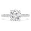 Round Diamond Solitaire with Accents Engagement Ring in White Gold (MVSS0050-W)