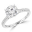 Round Diamond Solitaire with Accents Engagement Ring in White Gold (MVSS0050-W)