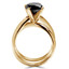 Round Black Diamond Twisted Solitaire Engagement Ring in Yellow Gold (MVSB0003-Y)
