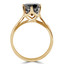 Round Black Diamond 6-Prong Solitaire Engagement Ring in Yellow Gold (MVSB0004-Y)
