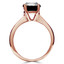 Round Black Diamond Solitaire Engagement Ring in Rose Gold (MVSB0006-R)