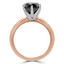 Round Black Diamond 6-Prong Solitaire Engagement Ring in Rose Gold (MVSB0033-R)