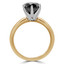 Round Black Diamond 6-Prong Solitaire Engagement Ring in Yellow Gold (MVSB0033-Y)