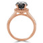 Round Black Diamond Round Halo Engagement Ring in Rose Gold (MVSB0046-R)