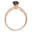 Round Black Diamond Solitaire Engagement Ring in Rose Gold (MVSBL0002-R)