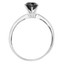 Round Black Diamond Solitaire Engagement Ring in White Gold (MVSBL0002-W)