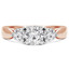 Round Diamond Three-Stone Engagement Ring in Rose Gold (MVSX0002-R)