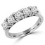 Round Diamond Five-Stone Anniversary Wedding Band Ring in White Gold (MVSX0005-W)