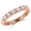 Round Diamond Five-Stone Anniversary Wedding Band Ring in Rose Gold (MVSX0006-R)